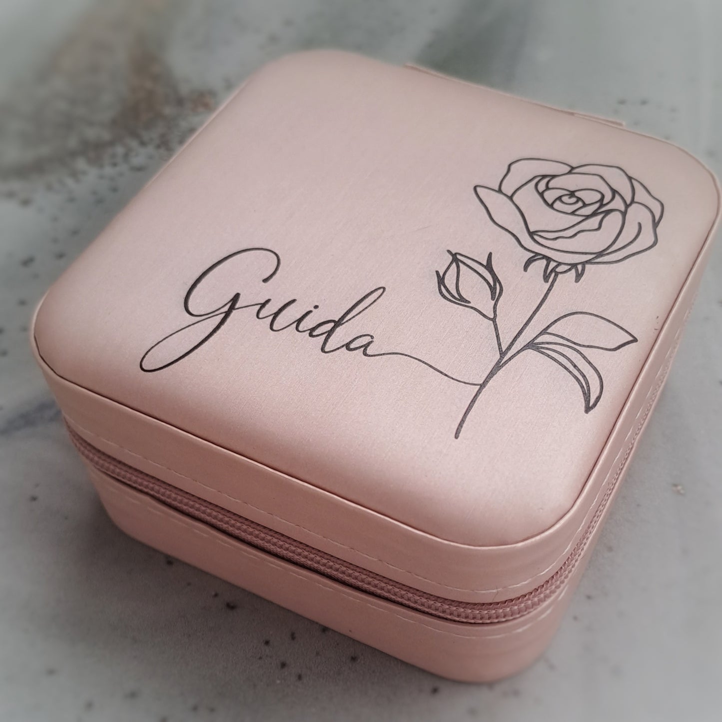 Birth flower personalised  Jewellery Box Gift Smooches Bridal   