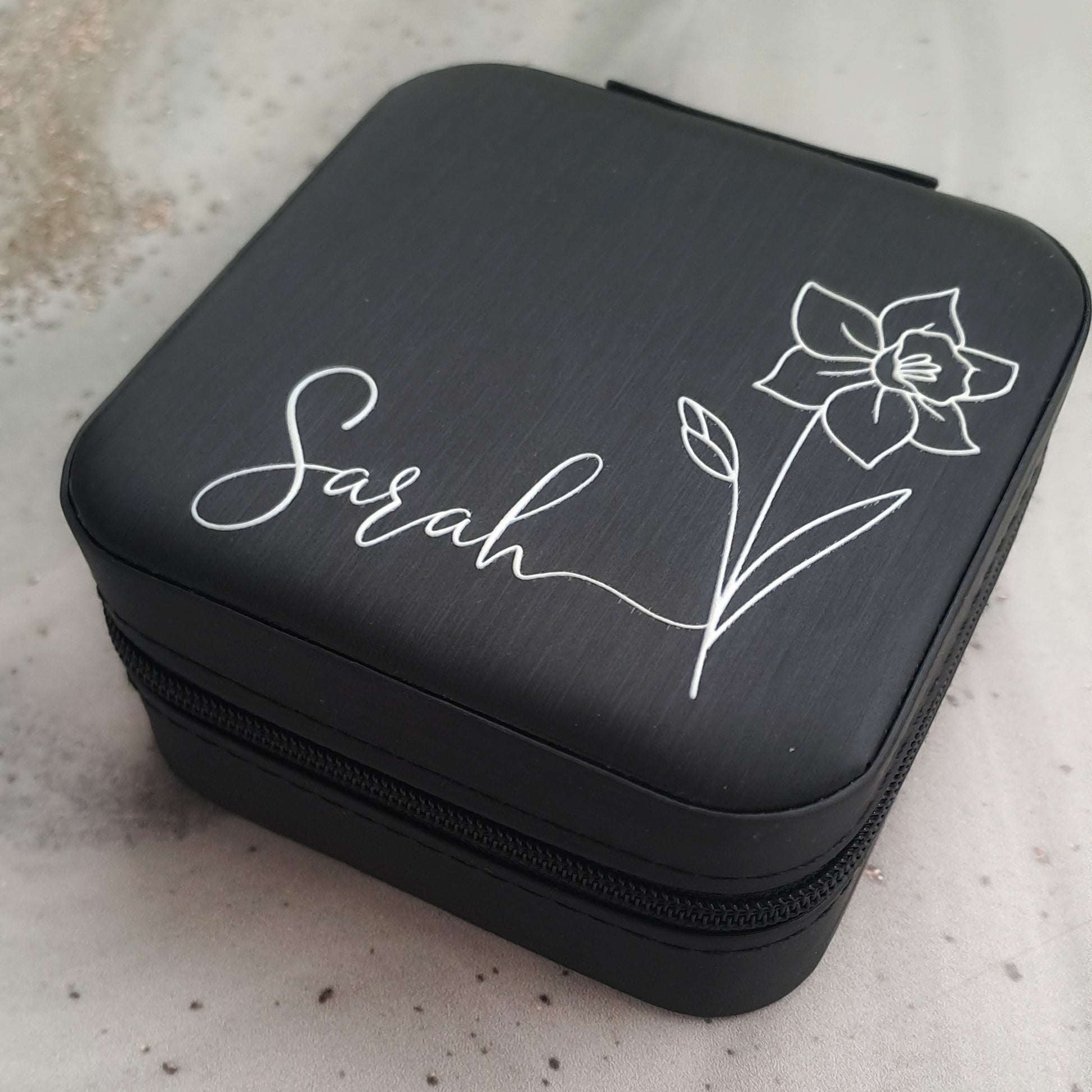 Birth flower personalised  Jewellery Box Gift Smooches Bridal   