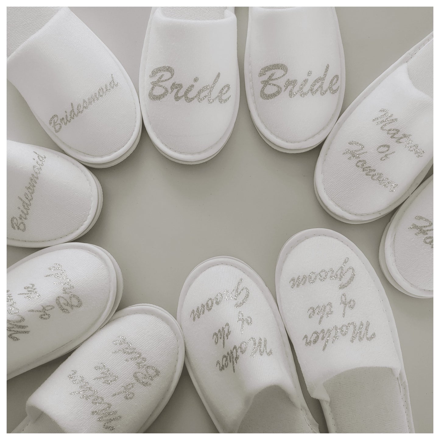 Bridal party disposable slippers slippers Smooches Bridal   